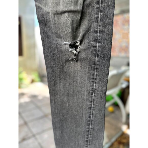 AllSaints Distressed Graine Reed Grey Black Slim Cotton Jeans Size 30 - Picture 5 of 13